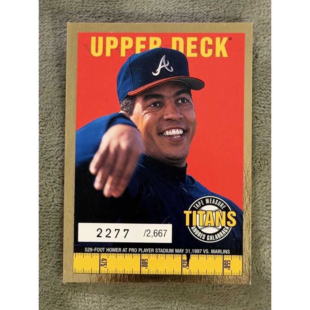 1998 Upper Deck - Tapemeasure Titans Andres Galarraga #TITANS2 Gold /2667